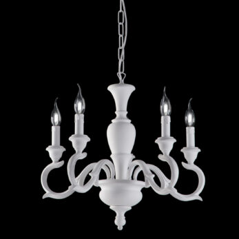 White 5-light chandelier