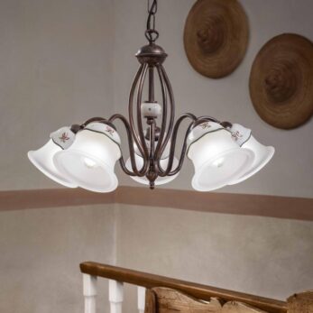 5-light chandelier in rustuc style