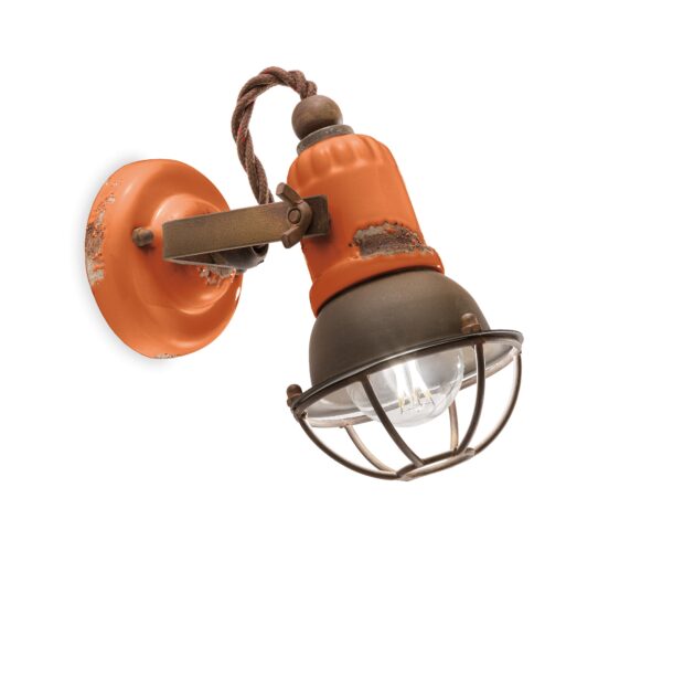 Ferroluce Retro Loft applique C1675 1VIO