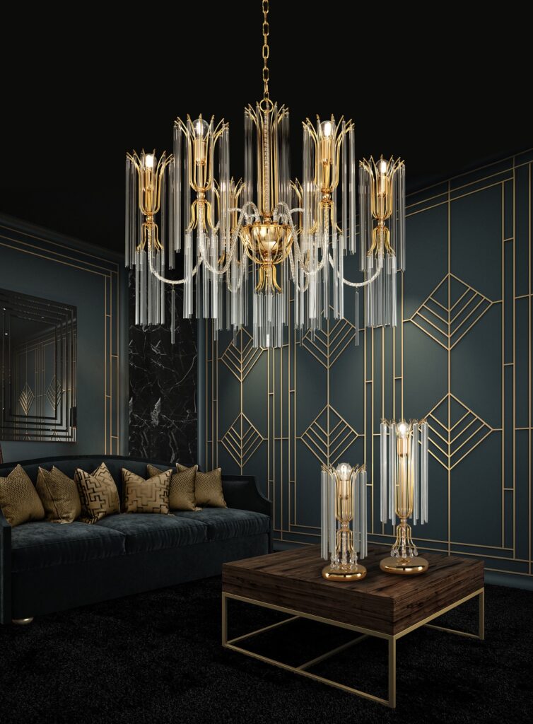 Arredoluce Royal Crystal lampadario 6 luci 496