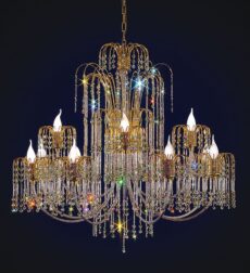 lampadario applique lume royal crystal cristallo oro cromo arredo luce lucilla italy lamp 405 8 4 m