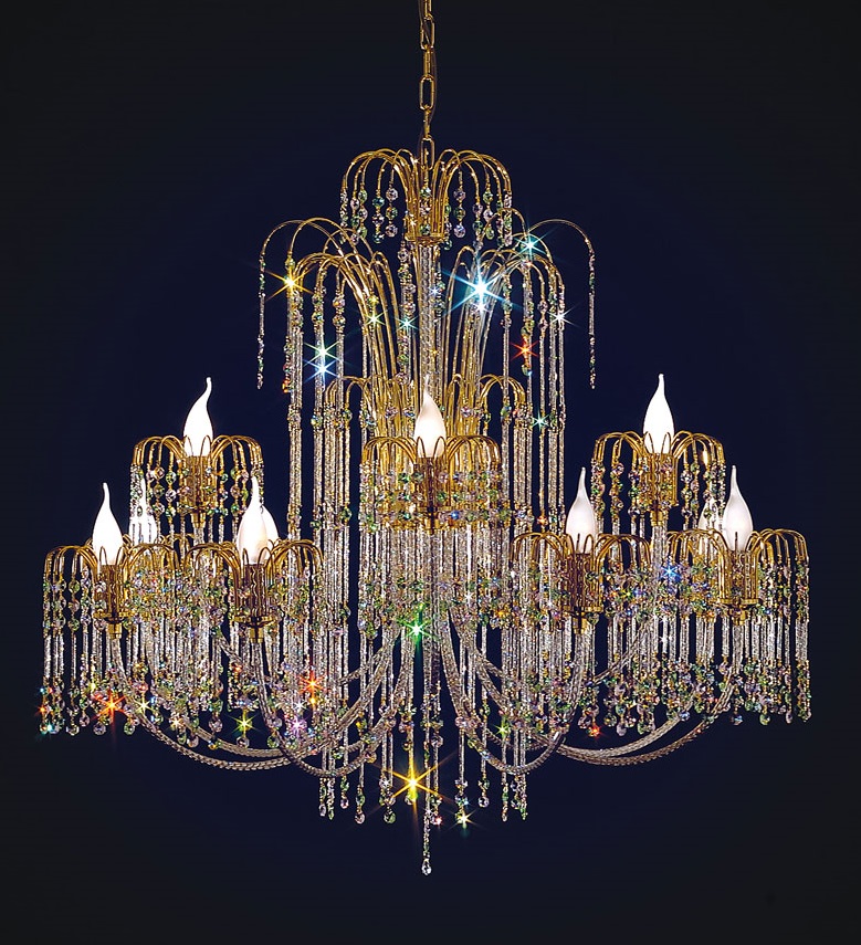 lampadario applique lume royal crystal cristallo oro cromo arredo luce lucilla italy lamp 405 8 4 m