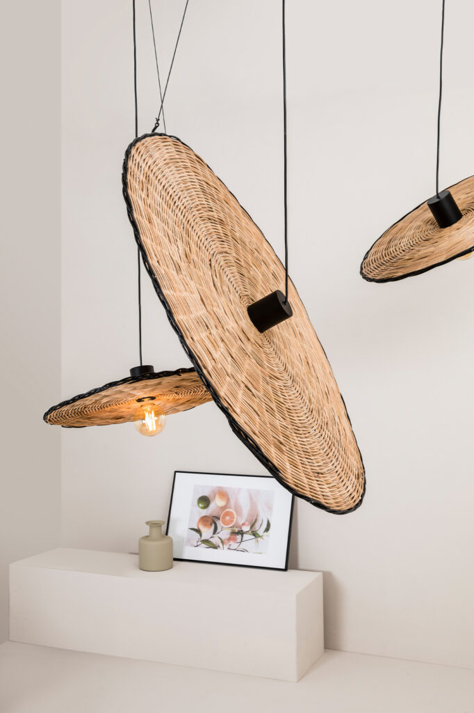 Faro Barcelona Costas sospensione 68590 70 L3 - Lampada in rattan