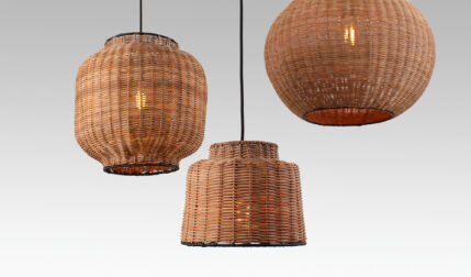 Faro Barcelona Haka sospensione 65134 75 L4 - lampada in rattan