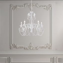 BeLight Damasco Lampadario BL77 5 BCO AMB