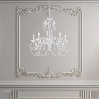 BeLight Damasco Lampadario BL77 5 BCO AMB