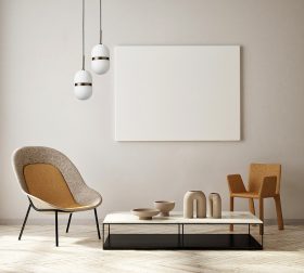 Mock,Up,Poster,Frame,In,Modern,Interior,Background,,Living,Room,