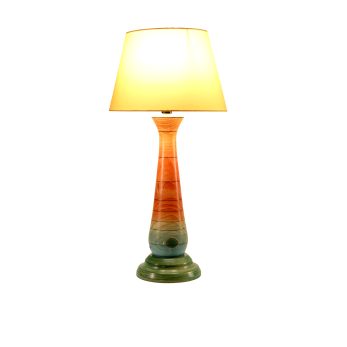 ABc lamp green base and orange shade 006
