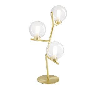 Miloox Camely 1744.306 Tavolo 3luci Gold Accesa