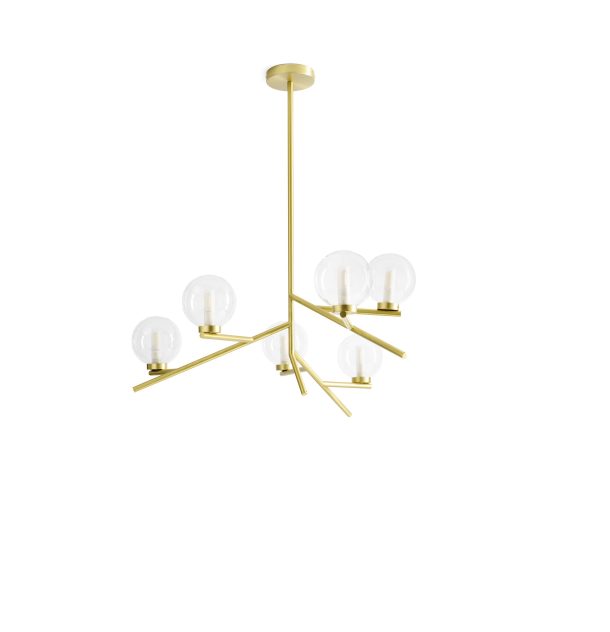 Miloox Camely 1744.308 Sospensione 6luci Gold Spt