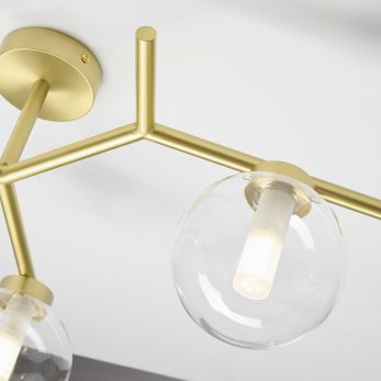 Miloox Camely 1744.309 Plafoniera 3luci Gold Particolare 2