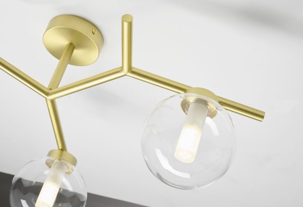 Miloox Camely 1744.309 Plafoniera 3luci Gold Particolare. 2 B