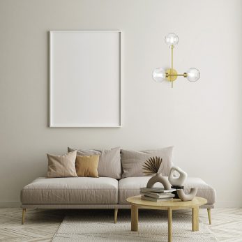 Miloox 1744.290 Dom Gold 3 Luci Parete Ambientata A BASSA