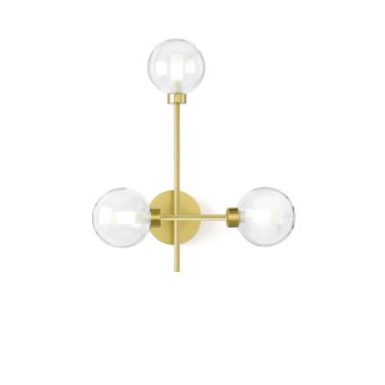 Miloox 1744.290 Dom Gold 3 Luci Parete BASSA