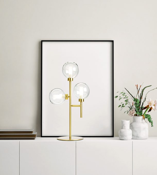 Dom lampada tavolo oro spazzolatob