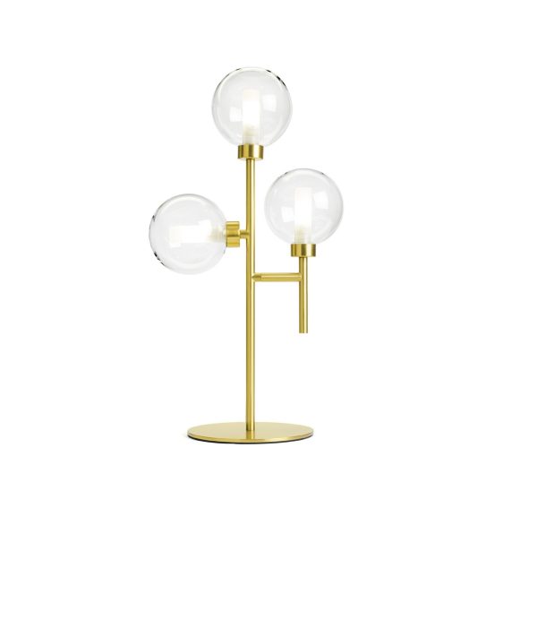 Miloox 1744.292 Dom Gold 3 Luci Tavolo Bianco