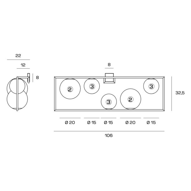 Miloox – Buble 5-Light Wall Sconce, Brushed Gold and Opal Glass - Image 6