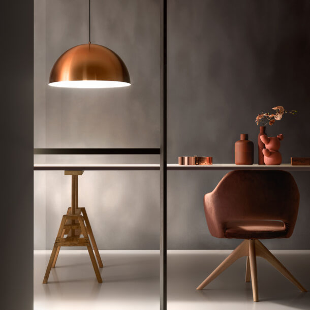 Gea Luce pendant lamp Bonella copper