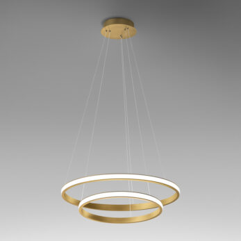 Gea Luce Iole S/2 brushed gold pendant lamp -
