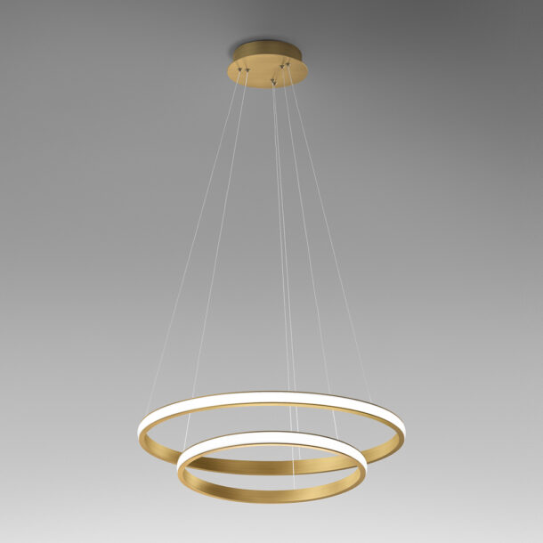 Gea Luce Iole S/2 brushed gold pendant lamp -