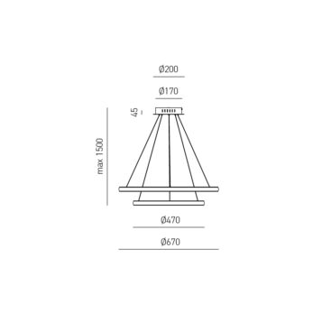 Gea Luce pendant lamp IOLE S2 DT
