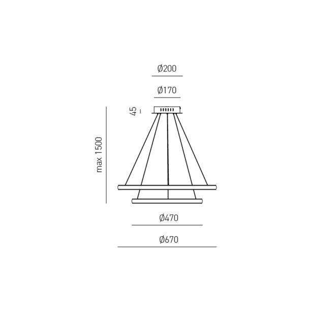 Gea Luce pendant lamp IOLE S2 DT