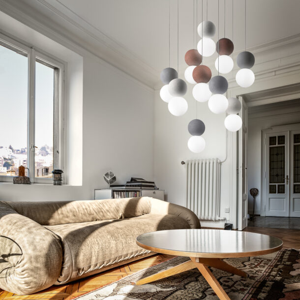 Gea Luce Sfera 10-light pendant lampi Ø 60 cm