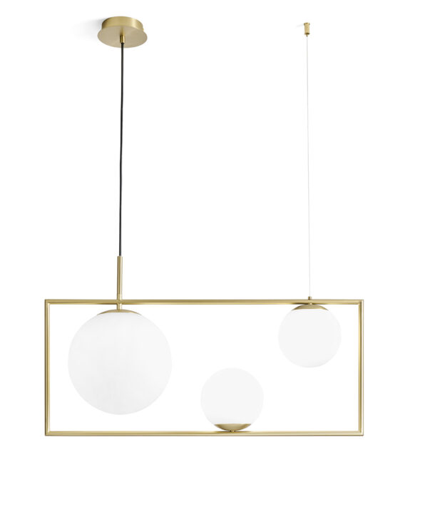 Miloox Buble3-light brushed gold suspension - Image 6