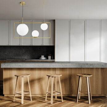 Miloox Buble3-light brushed gold suspension