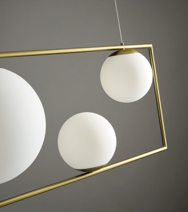 Miloox Buble3-light brushed gold suspension - Image 4