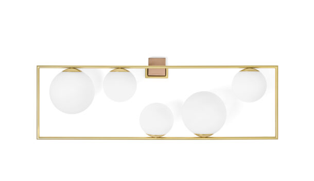 Miloox – Buble 5-Light Wall Sconce, Brushed Gold and Opal Glass - Image 5