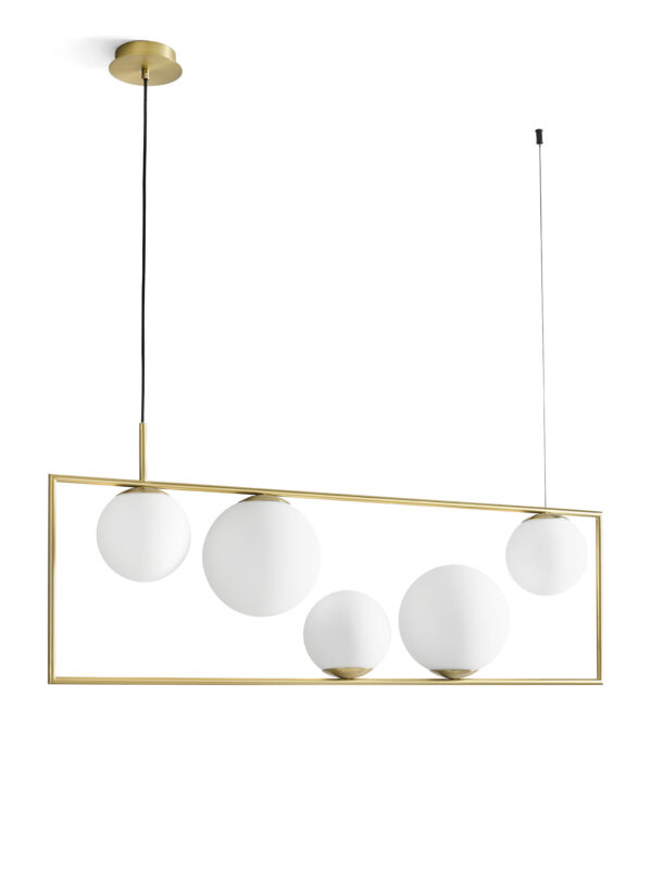 Miloox Buble 5-Light Suspension Brushed Gold - Image 3