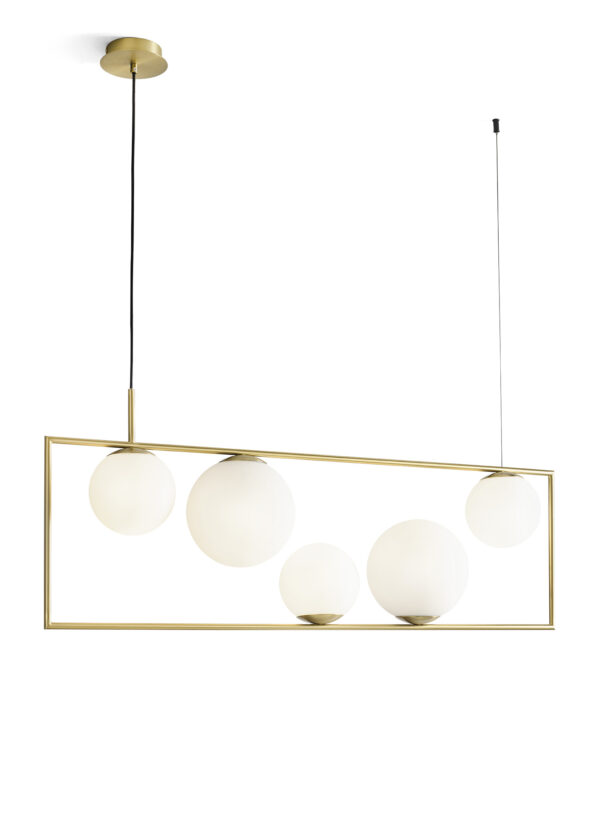 Miloox Buble 5-Light Suspension Brushed Gold - Image 4