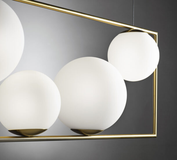 Miloox Buble 5-Light Suspension Brushed Gold - Image 5