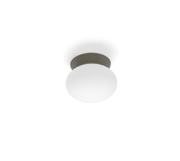 Miloox Fuji Ceiling Light/Wall Light 1 Light in White Blown Glass