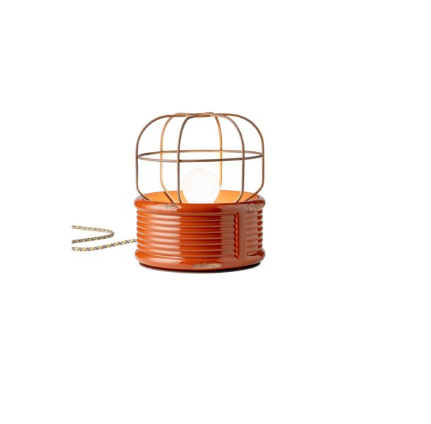 Ferroluce Retrò Table Lamp in Colored Ceramic Ø21 Cm - Industrial and Nautical Style - Image 4