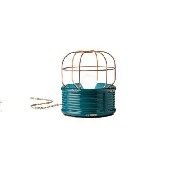 Ferroluce Retrò Table Lamp in Colored Ceramic Ø21 Cm - Industrial and Nautical Style - Image 3