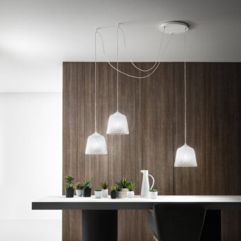 Gea Luce Sospensione 3 luci vetro diam.25