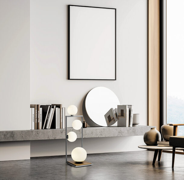 White,Room,Interior,With,Beige,Armchair,,Lamp,With,Coffee,Table