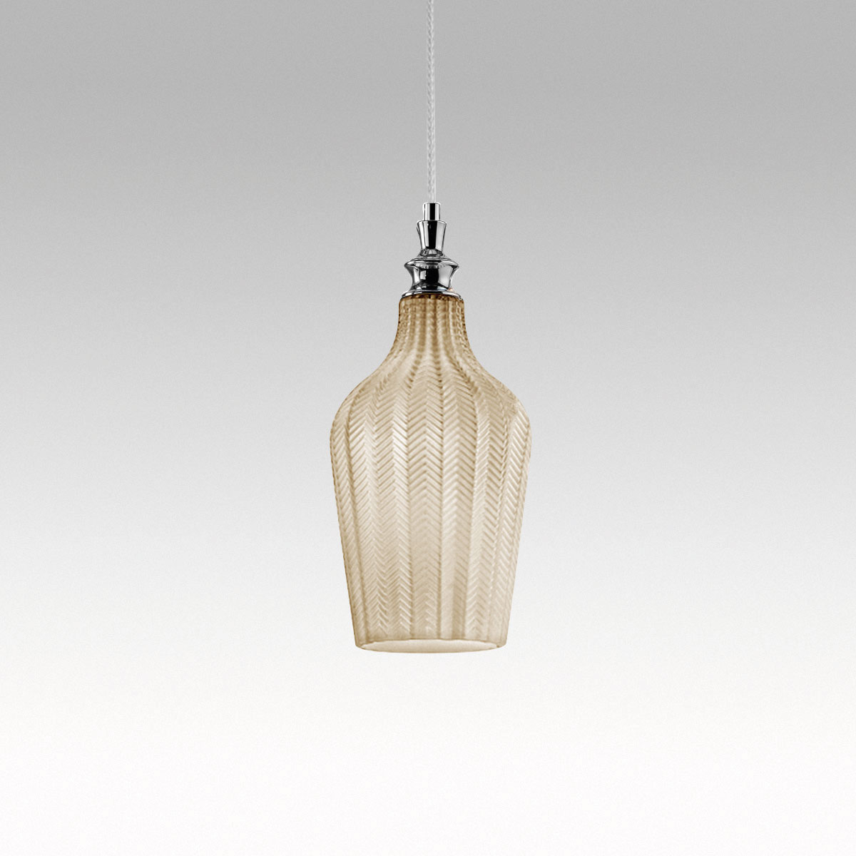 Gealuce pendant lamp CLEOFE S12 chrome ochre