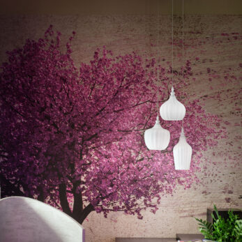 Gealuce pendant lamp CLEOFE S3 WHITE amber