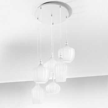 Gealuce lampada a sospensione CLEOFE S6 bianco