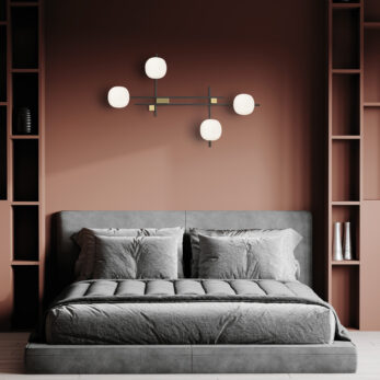 Miloox 1744.347 Lingotto Parete 4luci AmB e