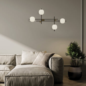 Miloox 1744.347 Lingotto Parete 4luci Amb C