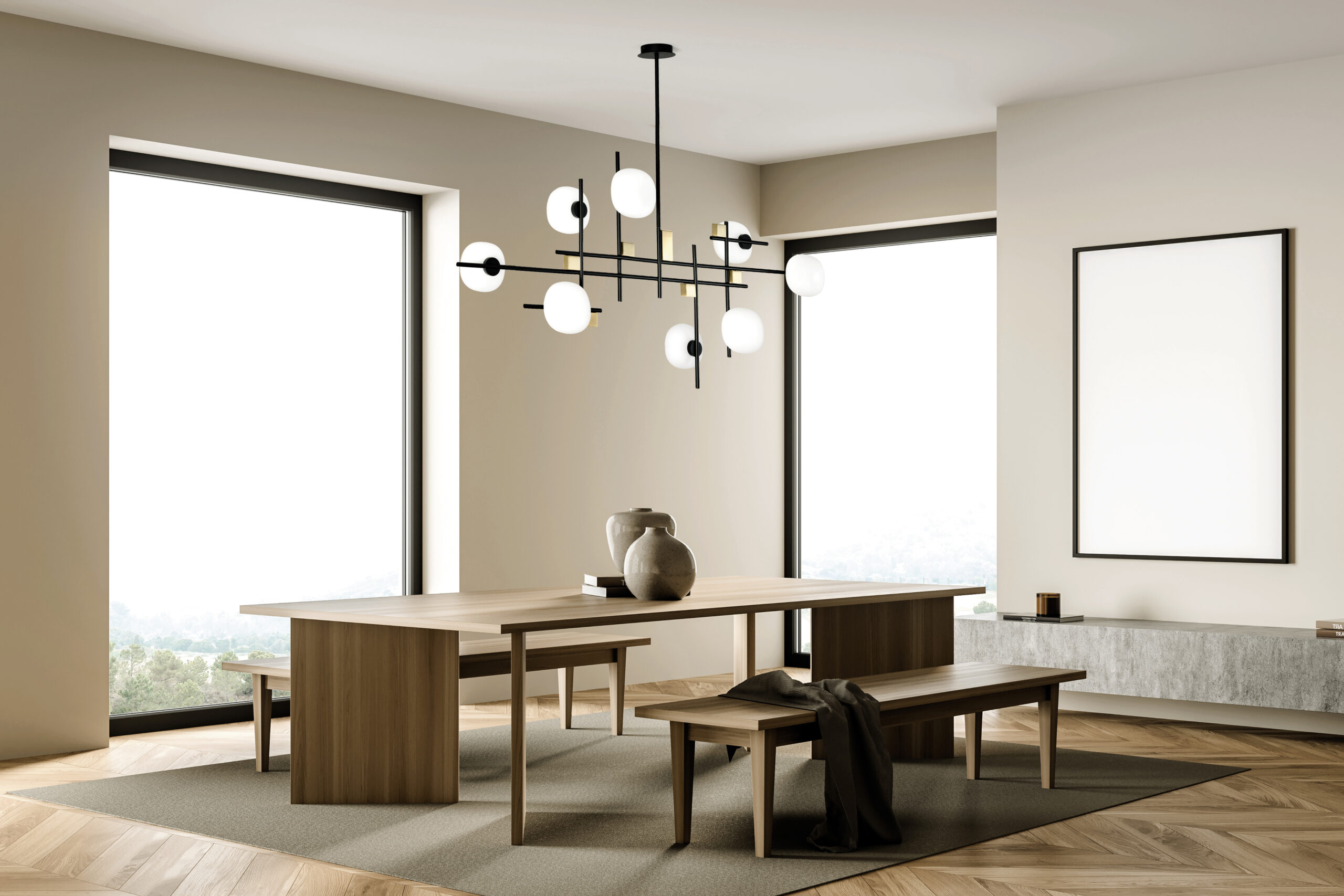 Miloox 1744.351 Lingotto Suspension 8Lights Amb D