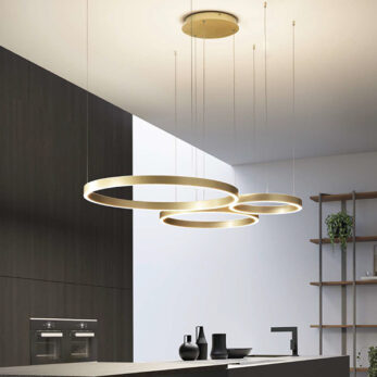 GeaLuce Crisreide sospensione 3 luci ambientata