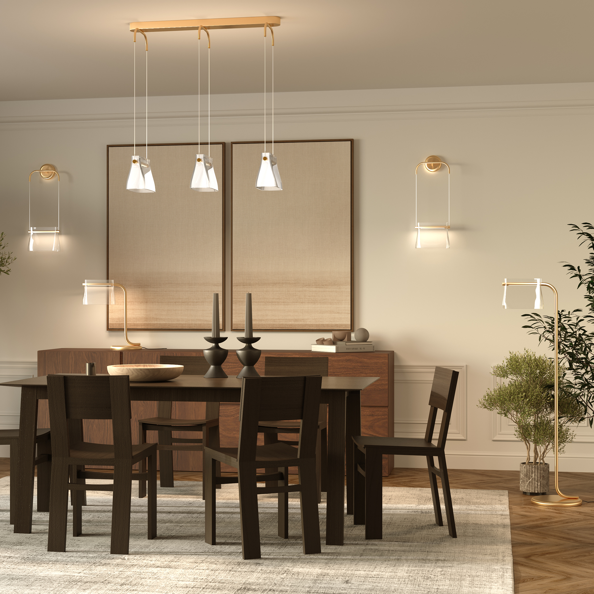 illuminazione del soggiorno con luce calda e design elegante