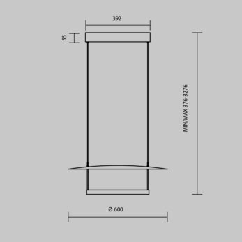 Maytoni Ambience sospensione 30w disegno tecnico