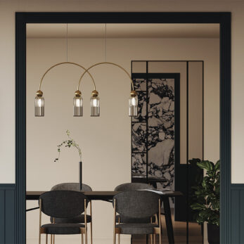 Maytoni Antic sospensione 4 luci grigio amb