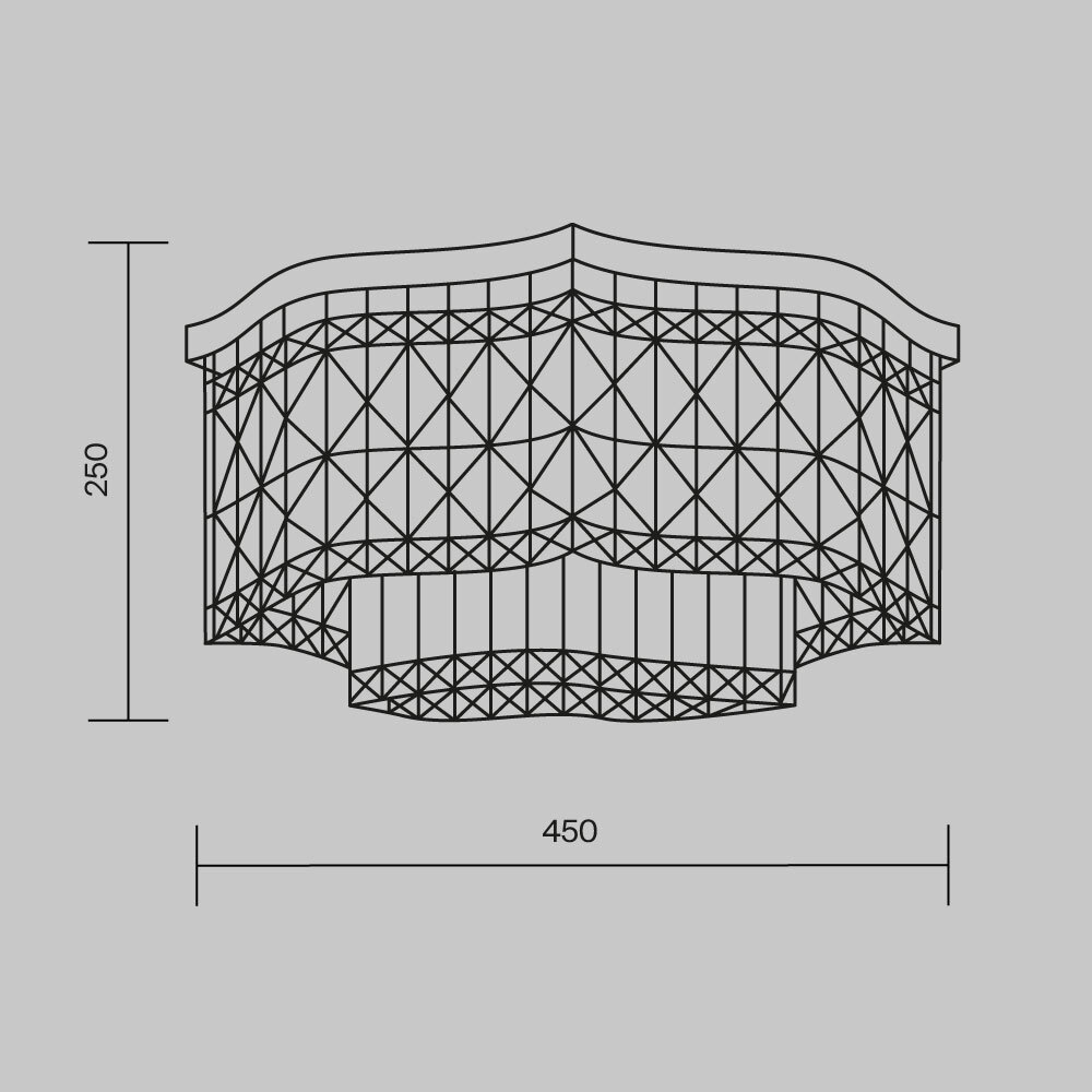 Maytoni Dune Chrome Flush-Mount Ceiling Light SCHEMA DIA005CL 06CH